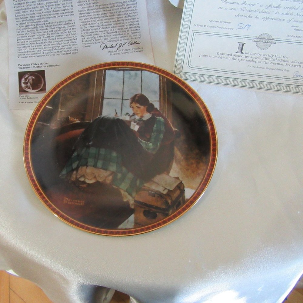 Collector Plate Romantic Reverie - Picture 7 of 7